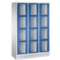 CLASSIC Locker with transparent doors (12 wide compartments)